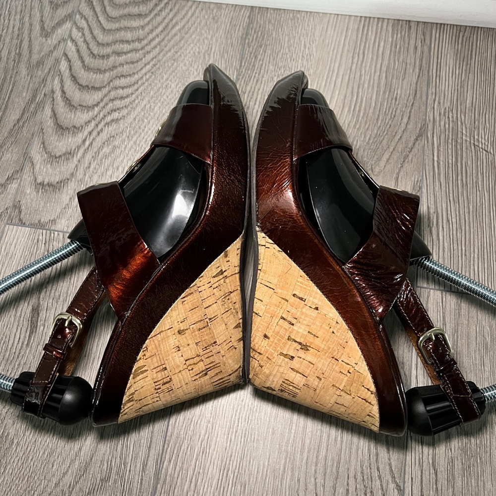 Sofft Women’s Three Ring Cork Brown Sandal Wedges‎ Size 8.5 - Picture 6 of 12